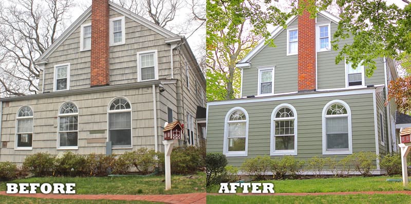 How to Photo blog image 2 before and after hardie siding install